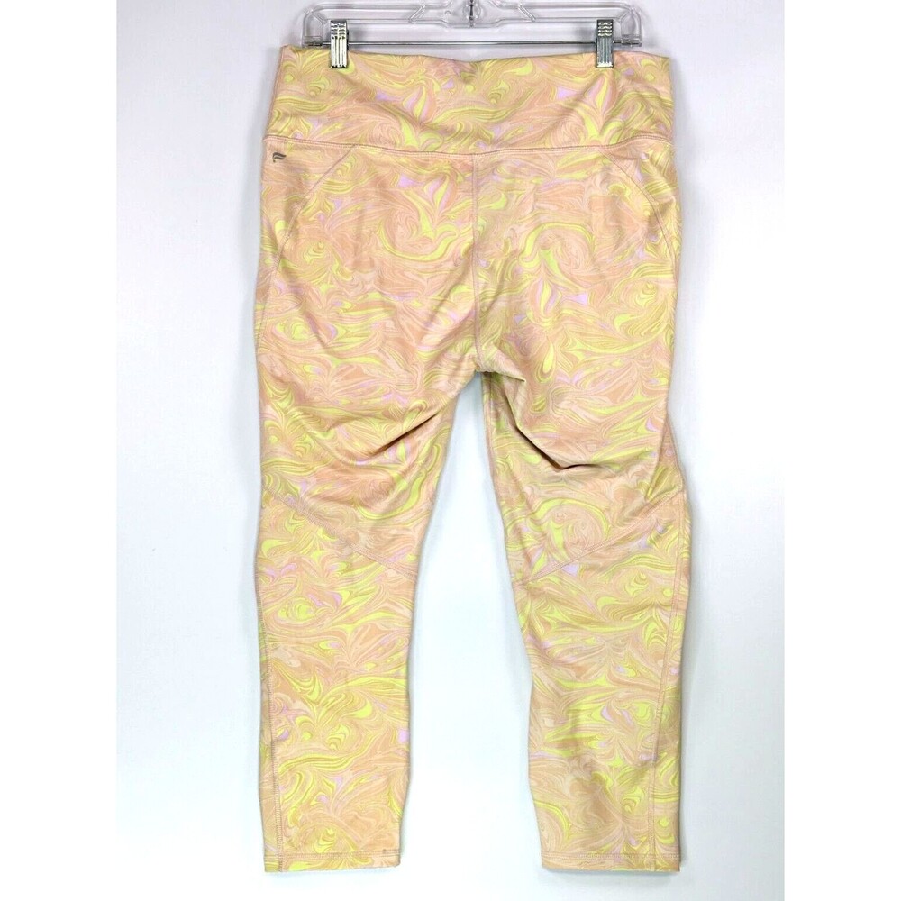 Fabletics Define PowerHold Capri Leggings High Waisted Yellow Pink Marble Large - Picture 5 of 9